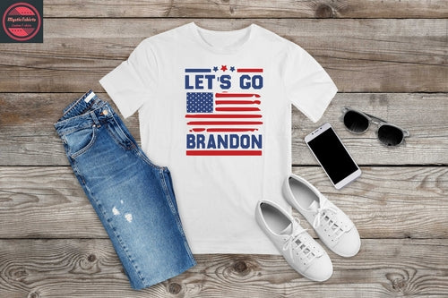LET'S GO BRANDON with Cool white Color &  Customized logo