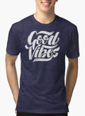 T Shirt for Men with amazing Good Vibes logo